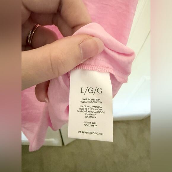 Cabi Rotation Tank Top V-Neck Bubblegum Pink Pastel Flowy Tank Size Large - Picture 5 of 7